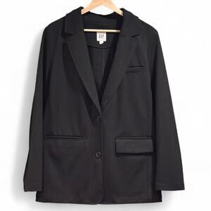 Gap Women's Black Single Button Knit Academy Blazer - Size Medium
